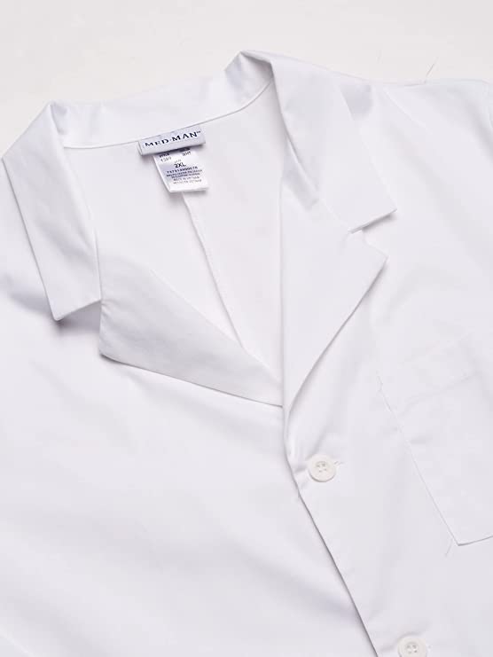 Med-Man Men Scrubs Lab Coat 31" Consultation 1389, white surface.