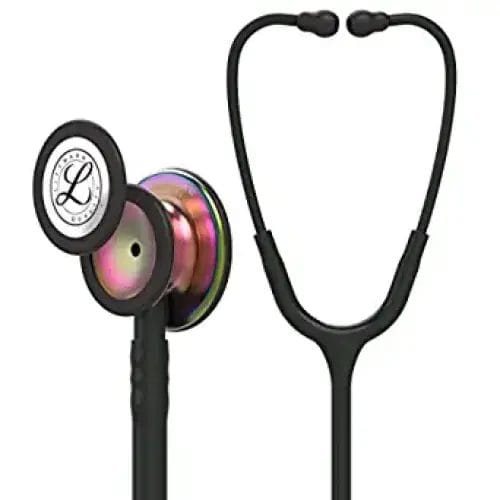 3M Littmann Classic III Monitoring Stethoscope, Rainbow-Finish Chestpiece, Black Stem and Headset, Black Tube, 27 Inch, 5870