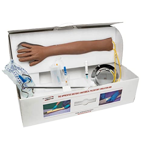 IV & Phlebotomy Practice Kit with Phlebotomy Supplies, IV Supplies, Nursing Student Supplies | Practice & Perfect Venipuncture Techniques & Procedures with The Apprentice Doctor's IV & Phlebotomy Arm, hand