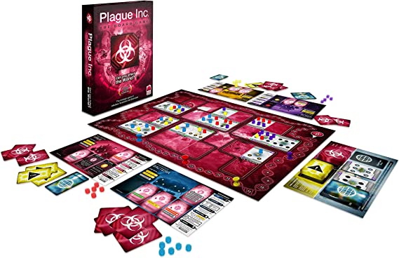Plague Inc: The Board Game, red, pink.