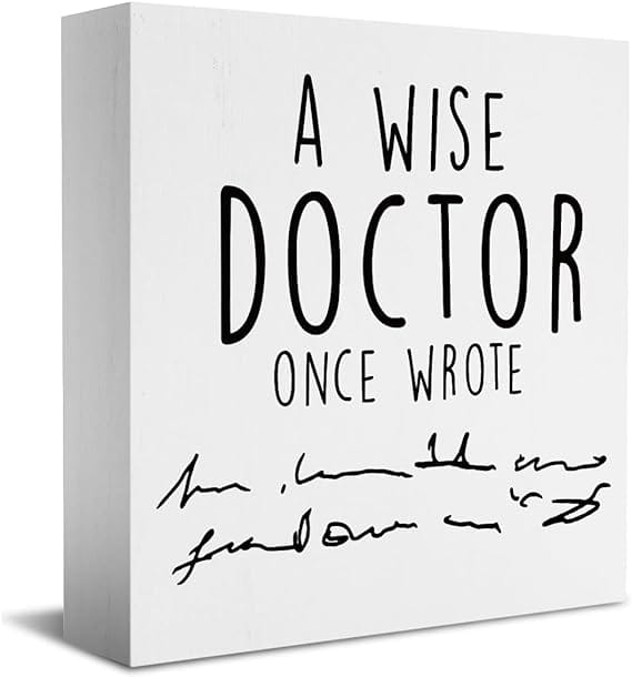 Doctor Gifts : Office Decor Wooden Box Sign